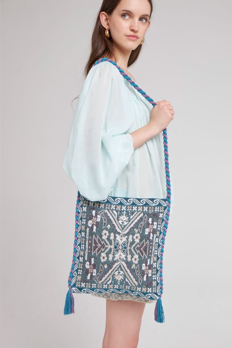 antik batik Sac à bandoullière en Coton tissé