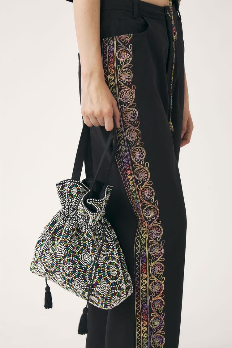 Antik Batik Sac Bourse En Perle Multicolore