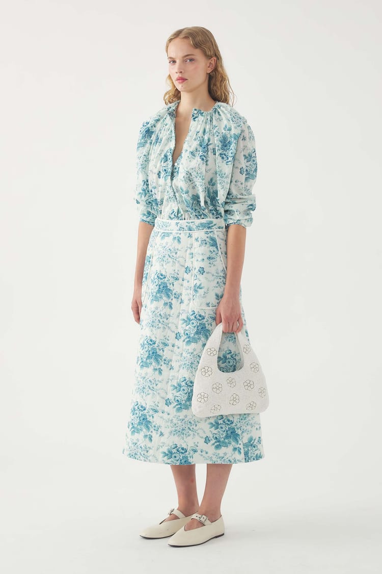 Antik Batik Sac Brodé Marguerite