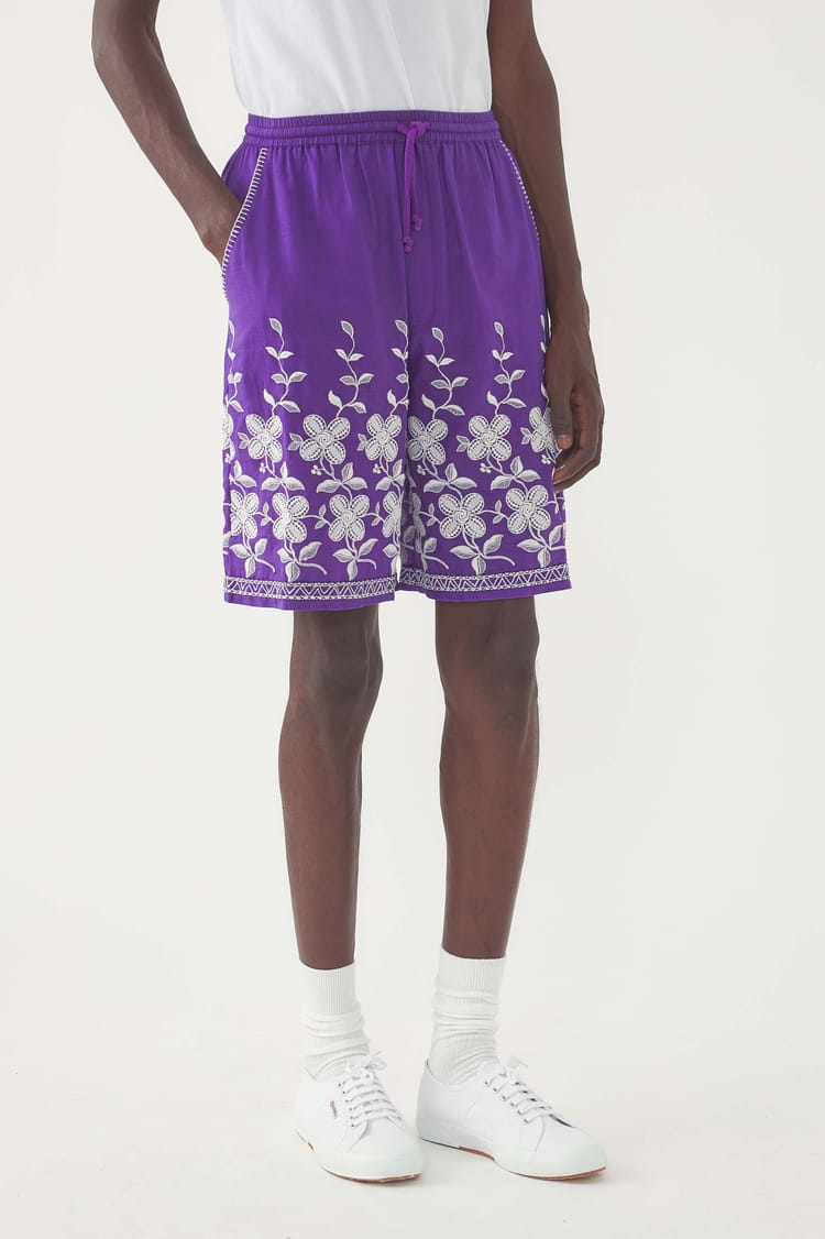 Antik Batik Short Brodé Suzane