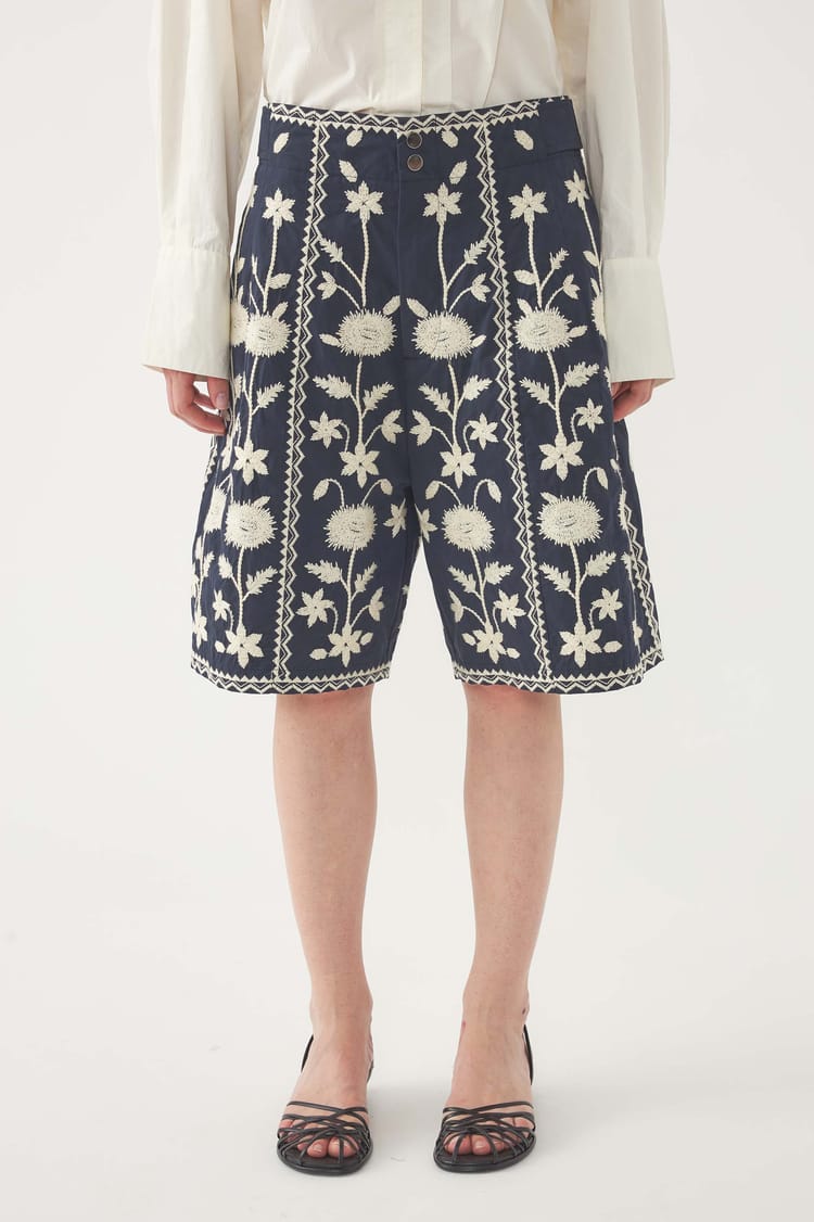 Antik Batik Short Brodé Winna