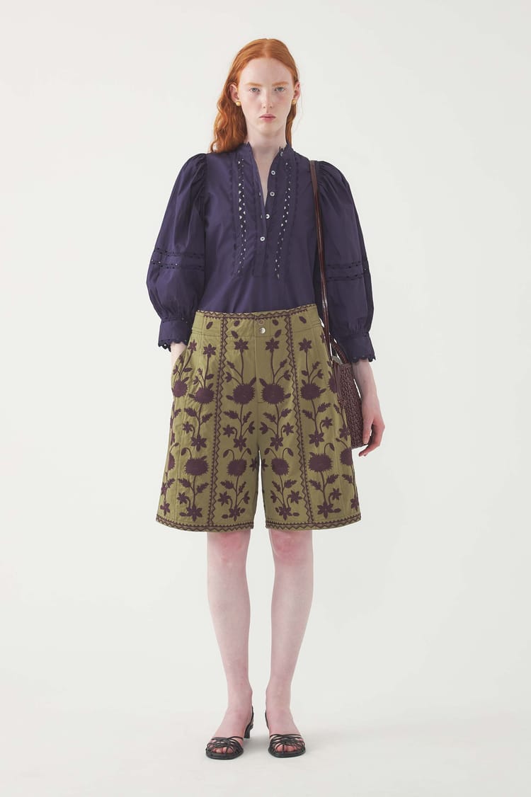 antik batik Short brodé Winna