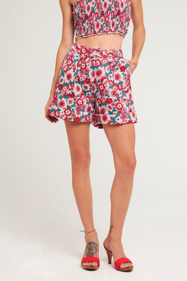 Antik Batik Short Matelassé Fleuri