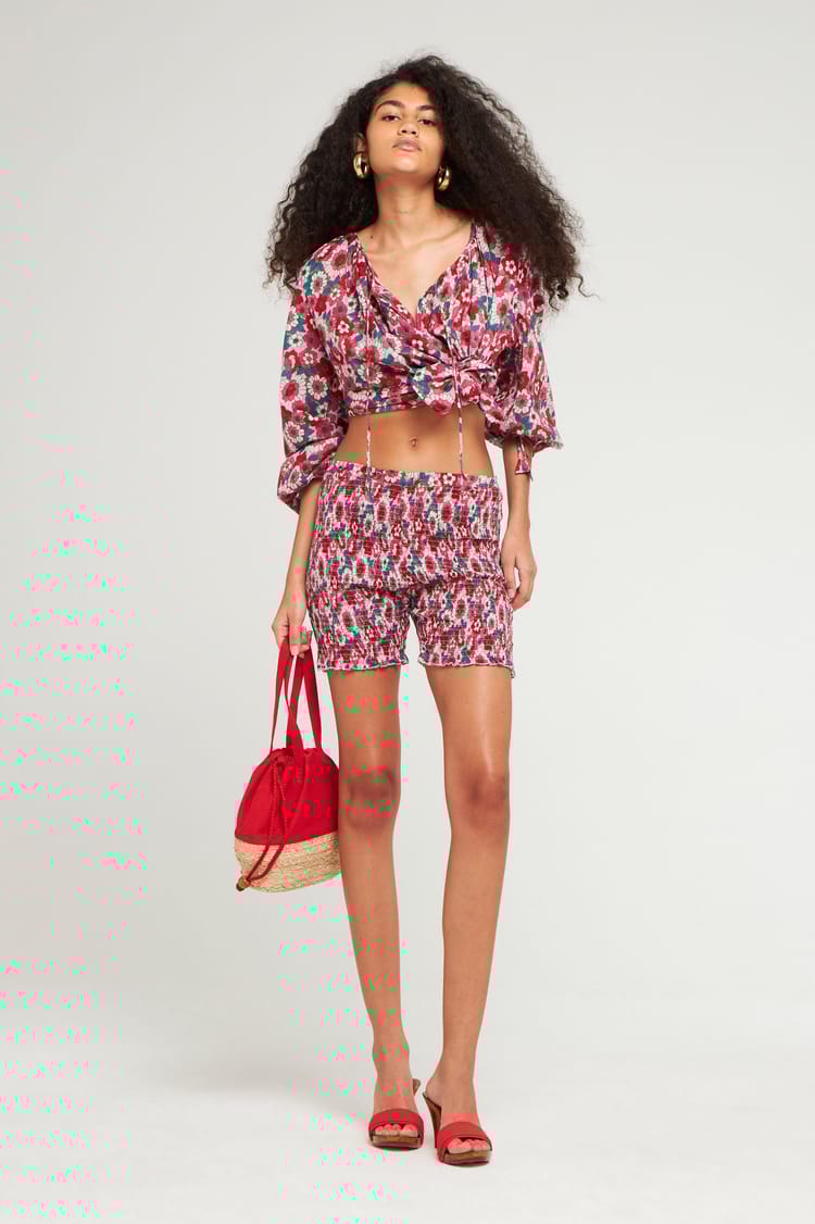 Antik Batik Short Smocké Fleuri