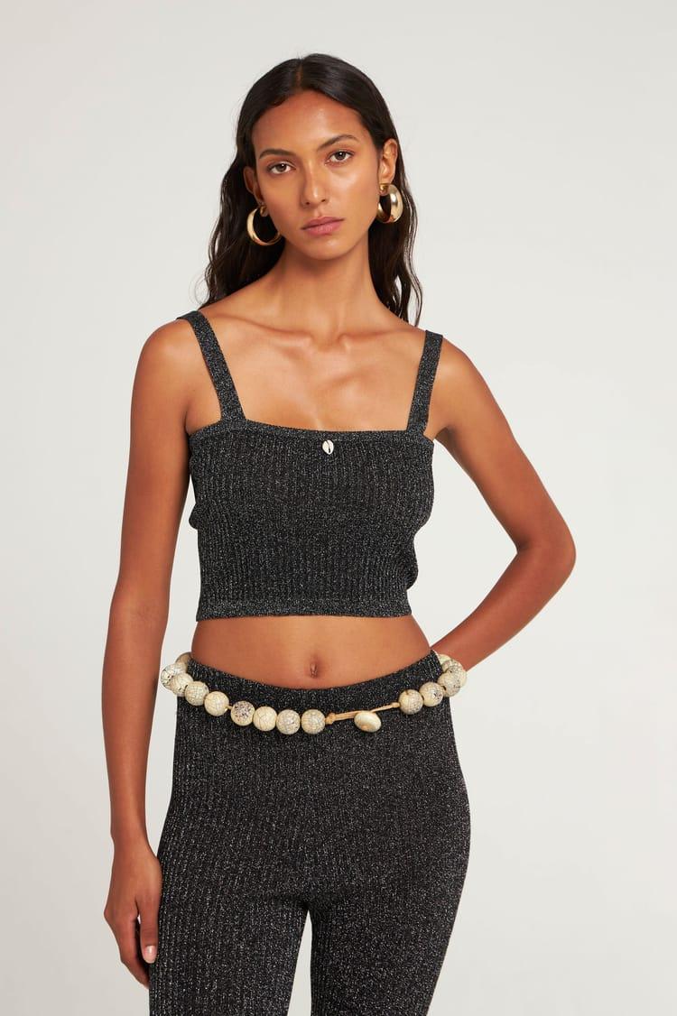 Antik Batik Top Court à Paillettes