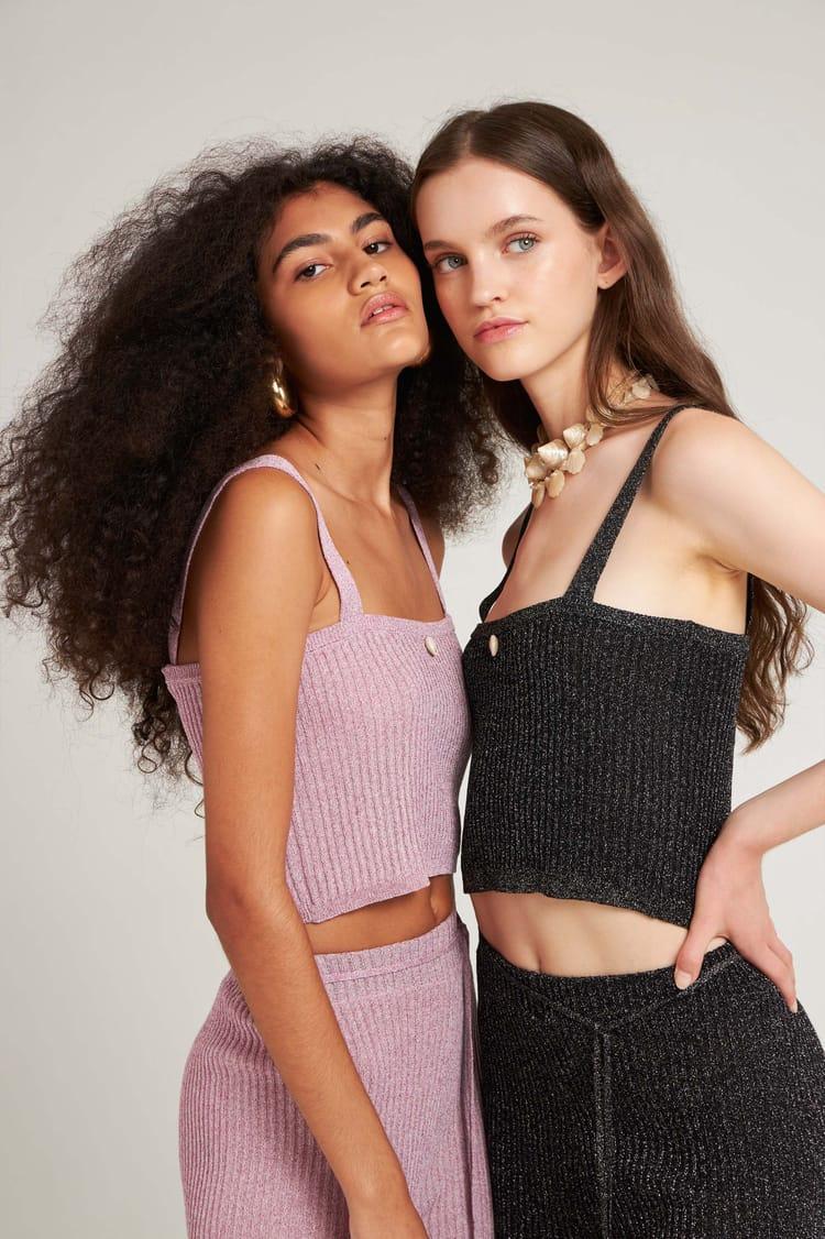 Antik Batik Top Court à Paillettes