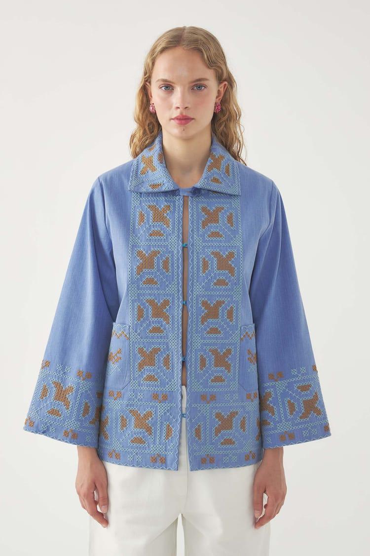 Antik Batik Veste Brodée Berenice