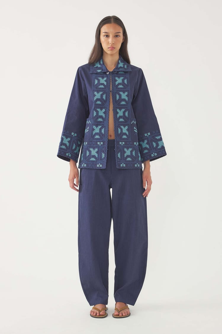 antik batik Veste brodée Berenice