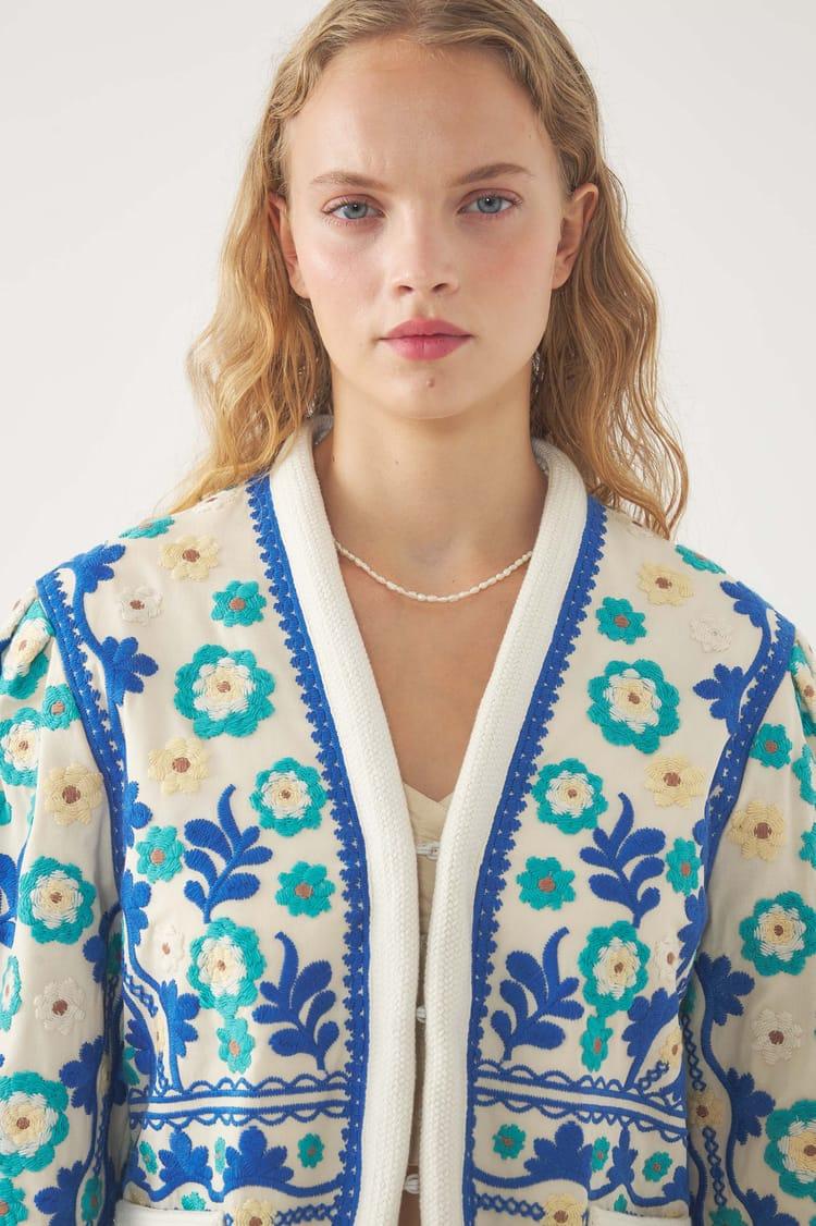 Antik Batik Veste Brodée Ossie