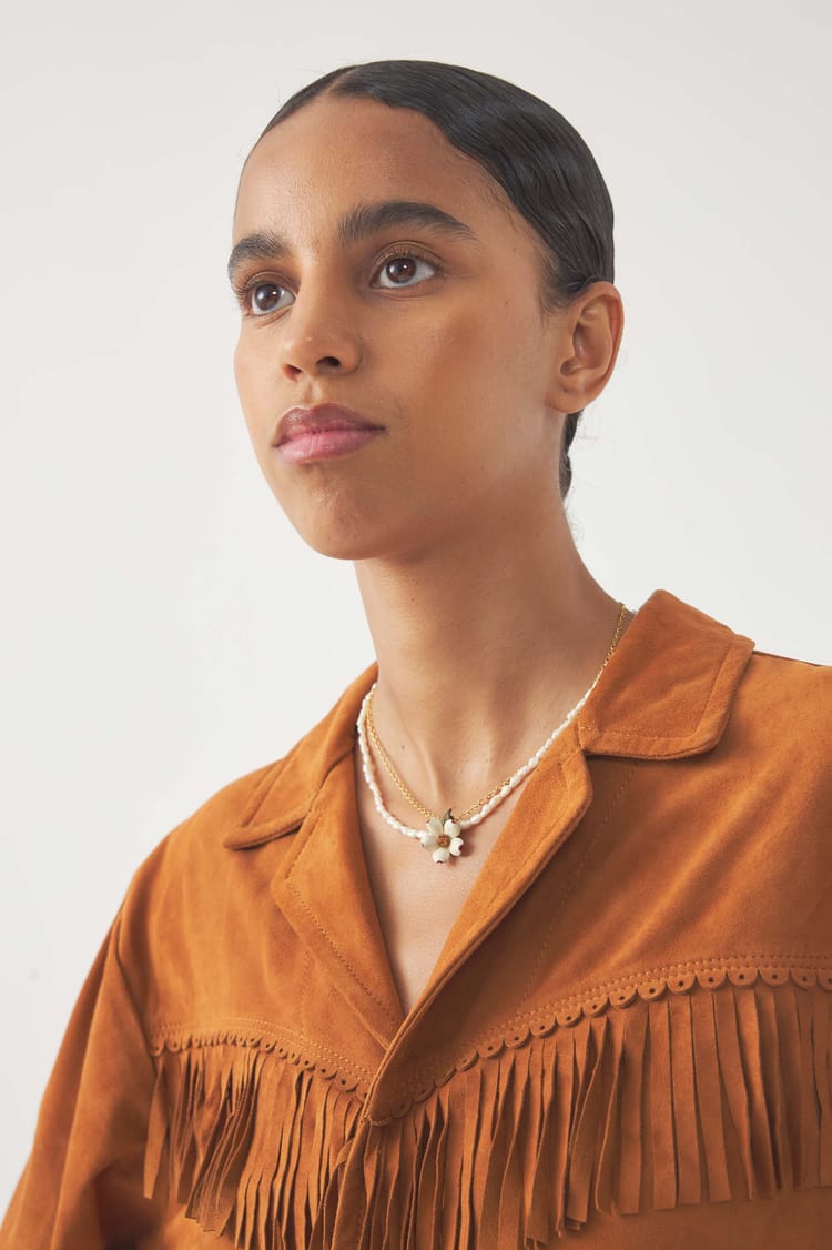 Antik Batik Veste En Daim Tya