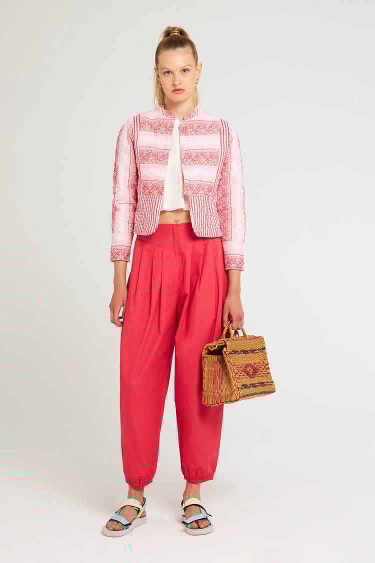 Antik Batik Veste Matelassée Imprimée En Coton