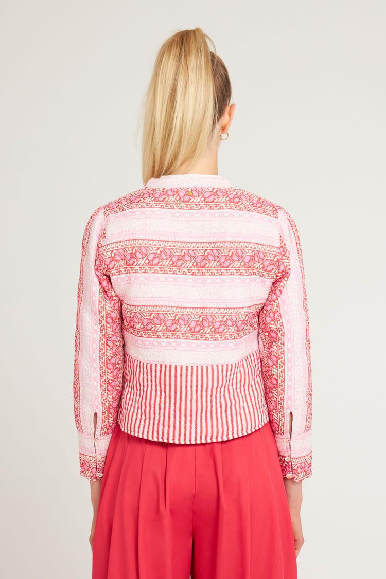 Antik Batik Veste Matelassée Imprimée En Coton