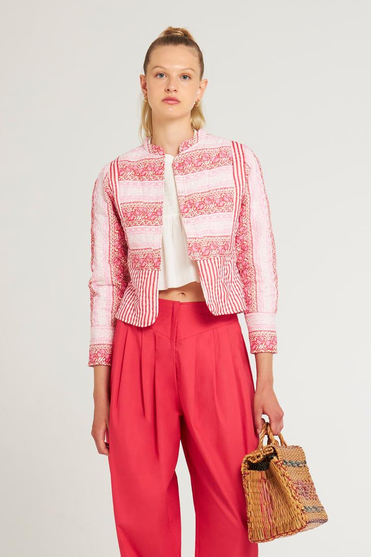 antik batik Veste matelassée imprimée en Coton