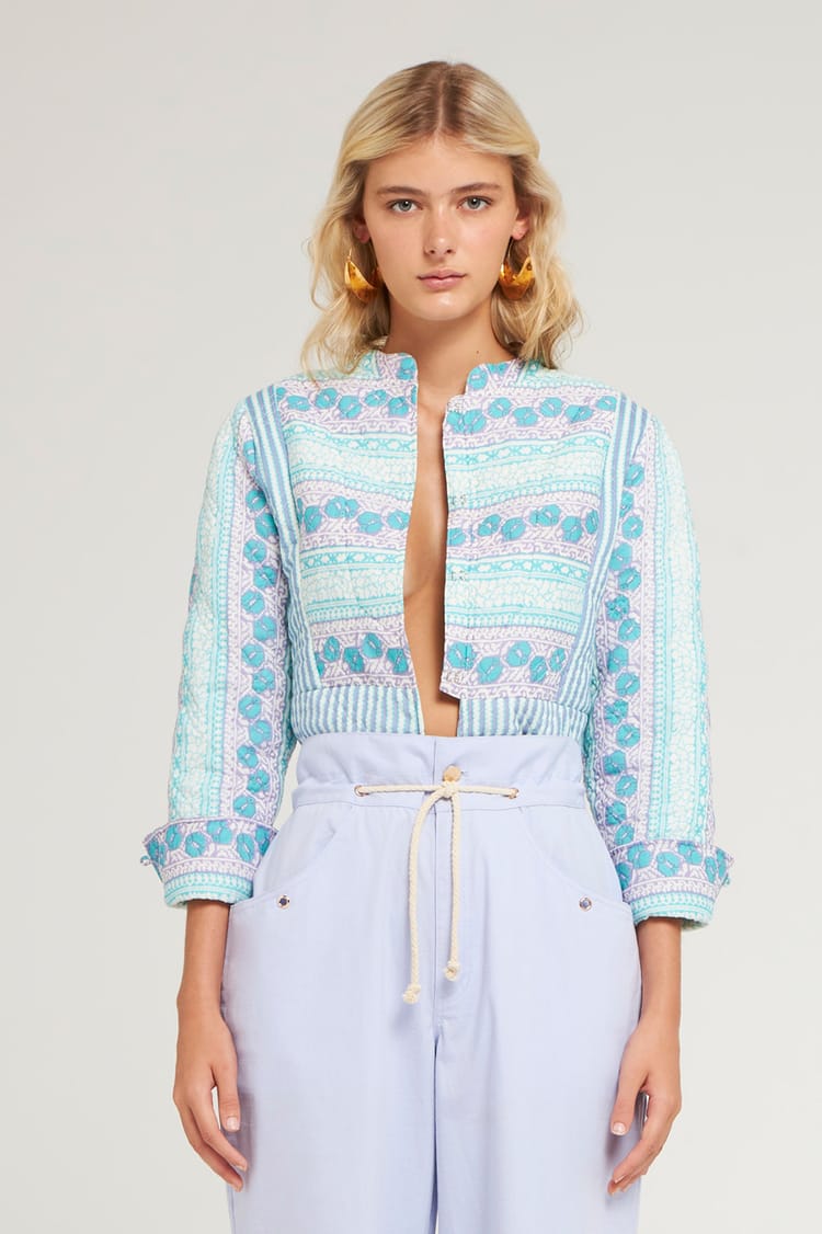 antik batik Veste matelassée imprimée