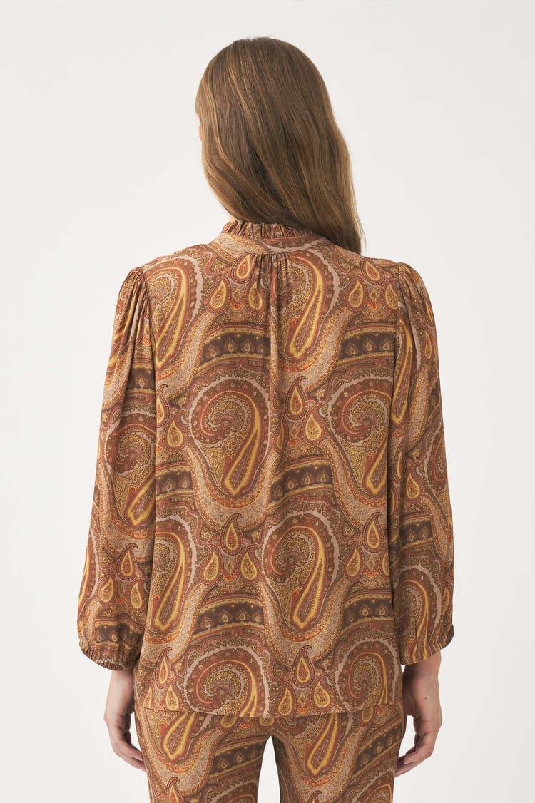 Antik Batik Blouse En Crêpe De Viscose Fluide Et Imprimé Cachemire