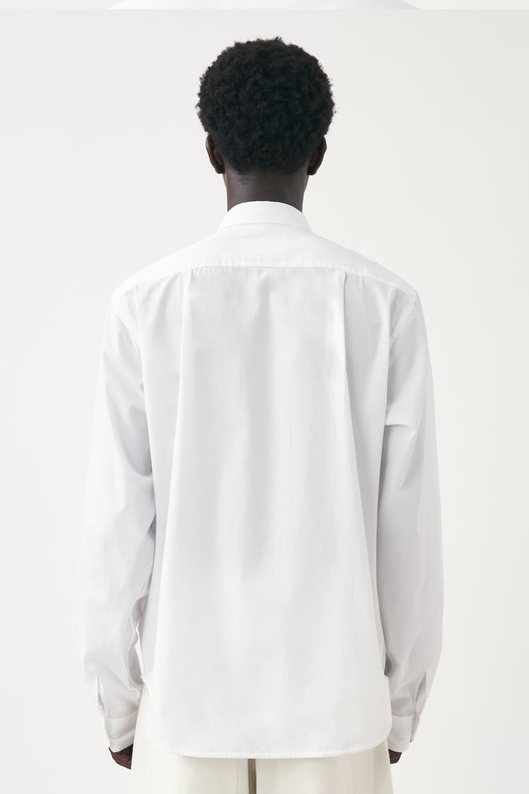 Antik Batik Chemise Blanche En Popeline De Coton Dentelle