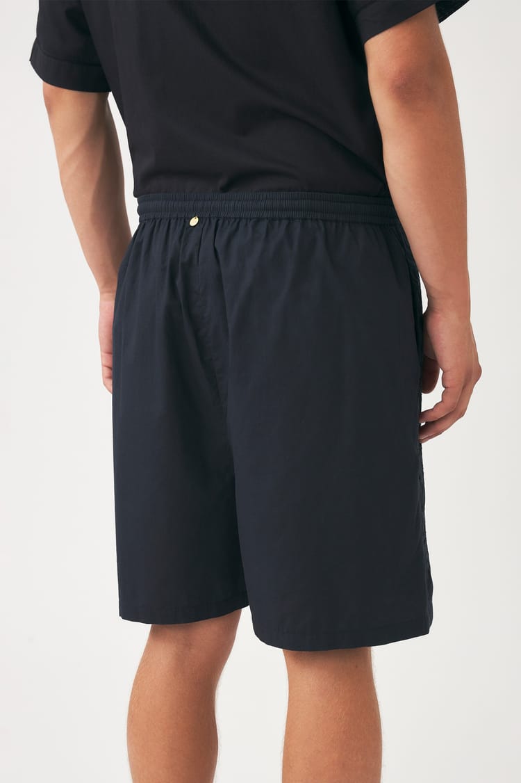 Antik Batik Short Noir Ajouré Voile De Coton Incrustée De Dentelle