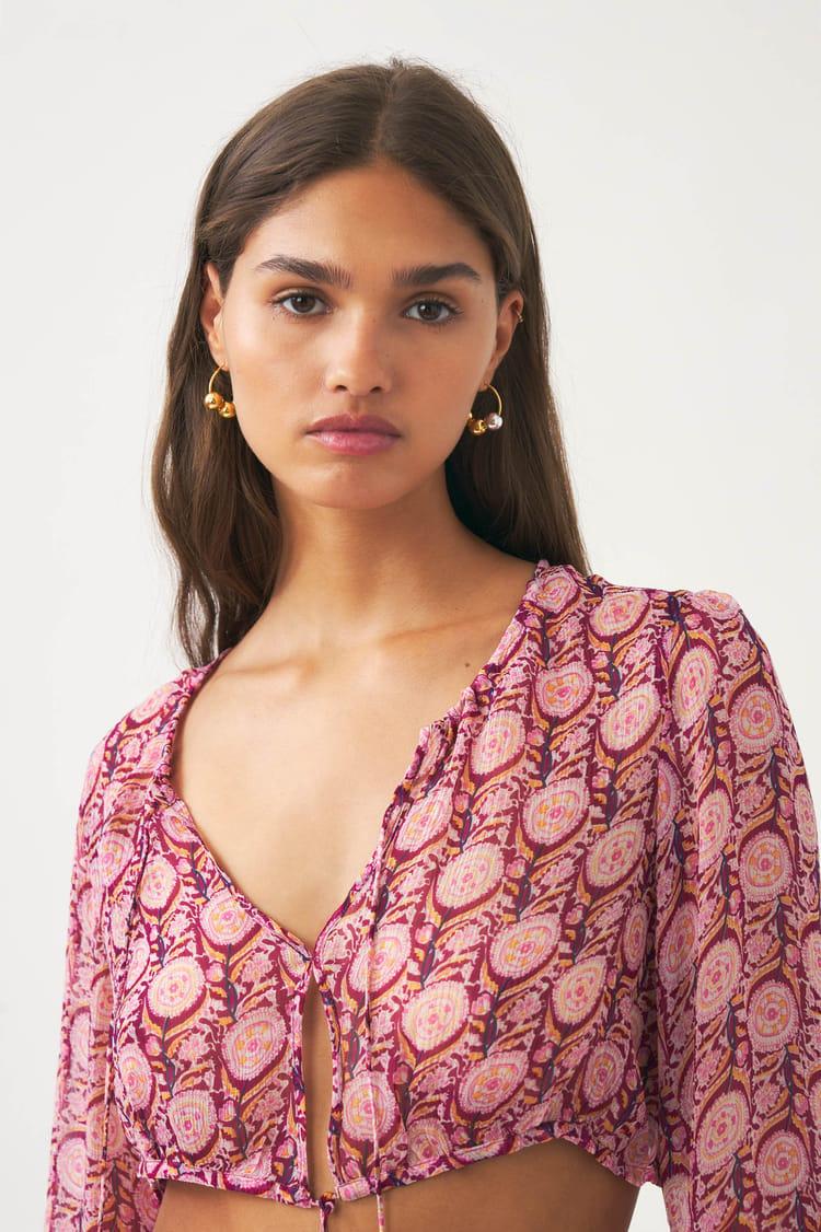 Antik Batik Top Cut-out En Crêpe De Viscose Transparente