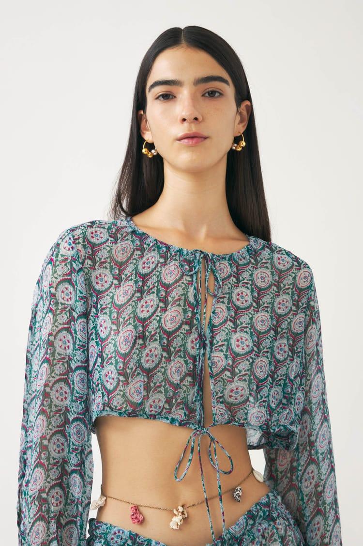 Antik Batik Top Cut-out En Crêpe De Viscose Transparente
