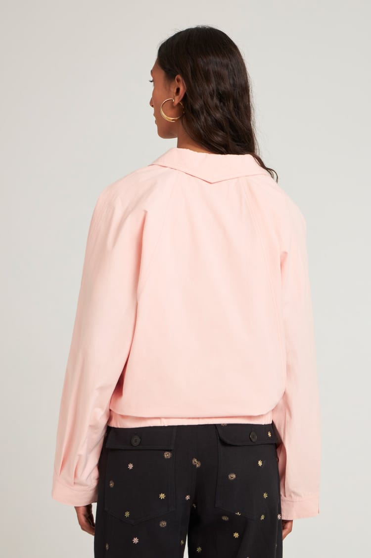 Antik Batik Veste Courte Croisée En Coton - Veste Inspiration 80's Rose