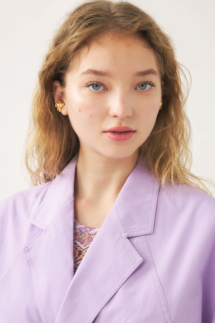 Antik Batik Veste Courte Croisée Et Brodée - Veste Inspiration 80's Lila