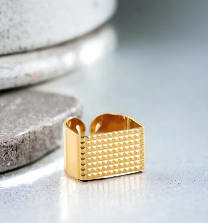 antoinette ameska Bague - Chevalière Clou Doré