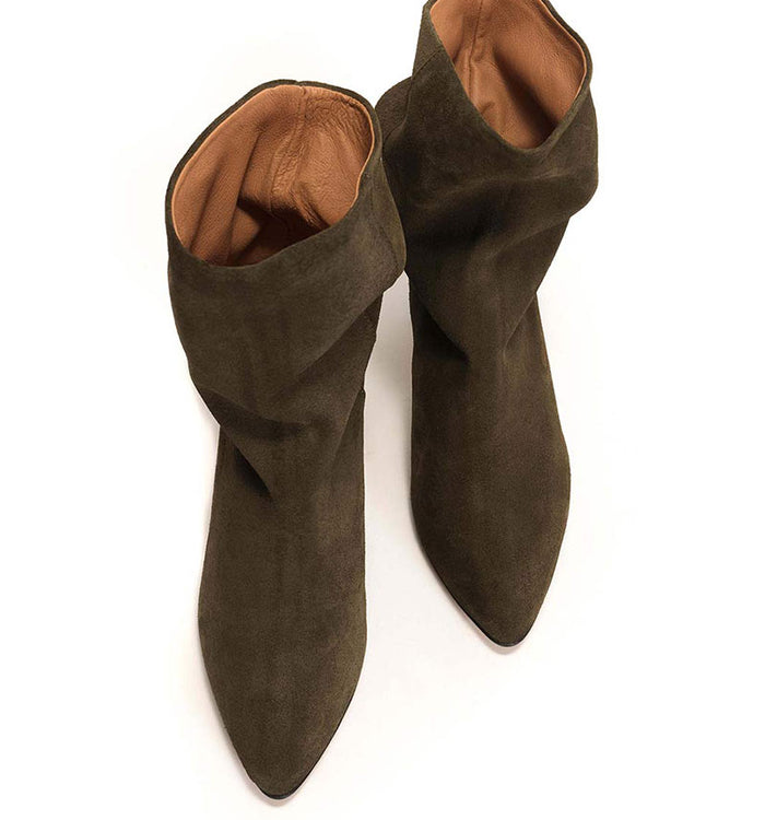 Antoinette Ameska Boots VULLY Kaki (velours)