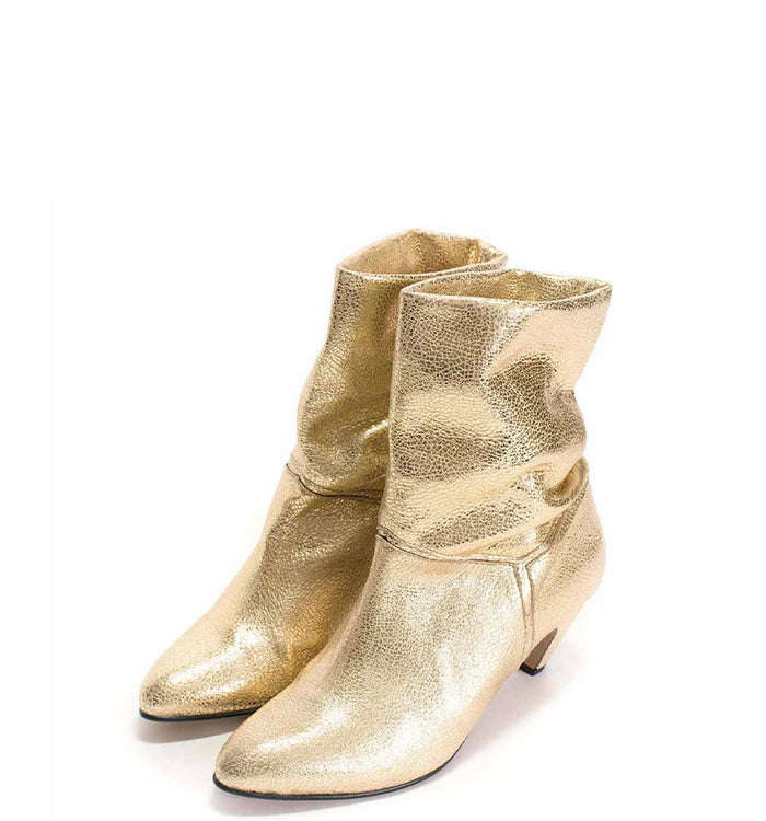 Antoinette Ameska Bottines JASSI Métal Or