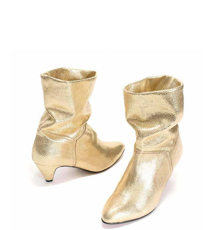 Antoinette Ameska Bottines JASSI Métal Or