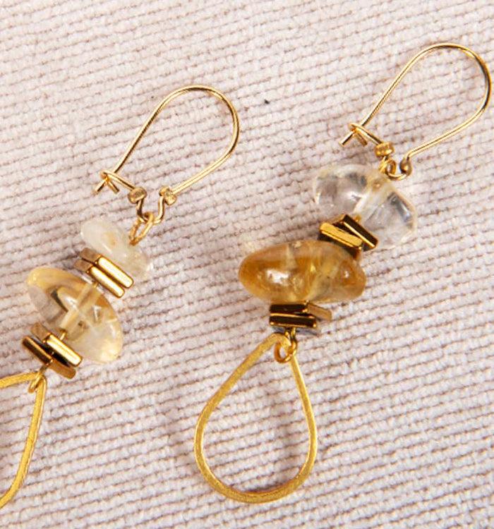 Antoinette Ameska Boucles D'Oreilles GABY 02 Jaune