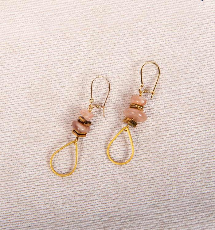 antoinette ameska Boucles d'Oreilles GABY 02 Nude