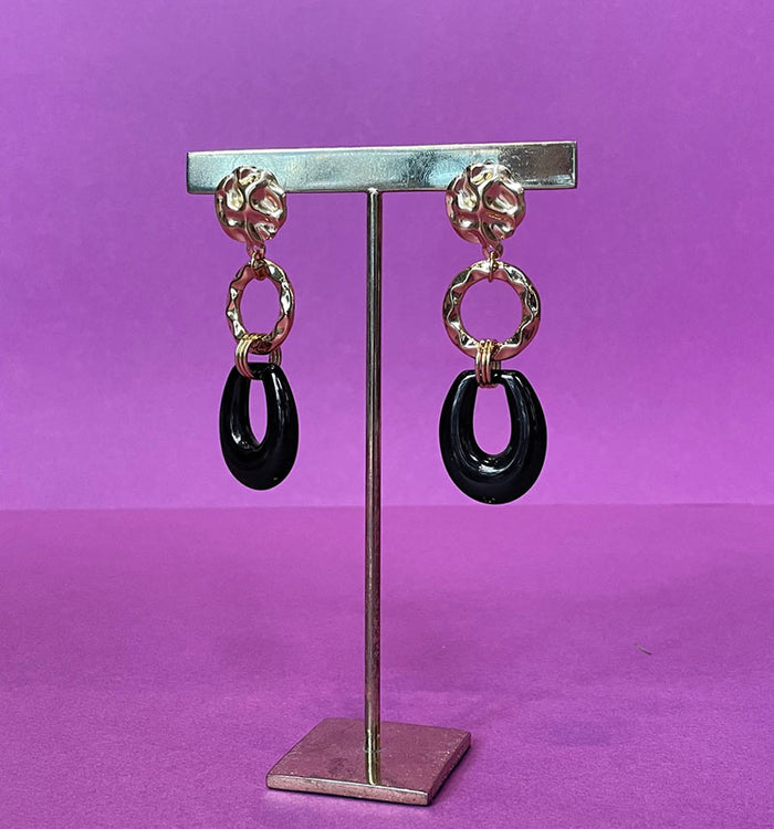 Antoinette Ameska Boucles D'Oreilles GALA Noir