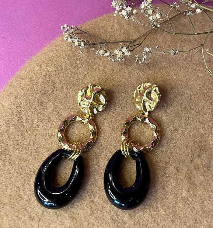 antoinette ameska Boucles d'Oreilles GALA Noir