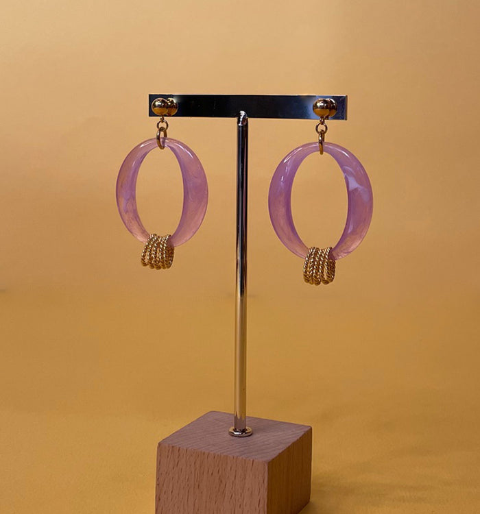 Antoinette Ameska Boucles D'Oreilles LINDA Lilas