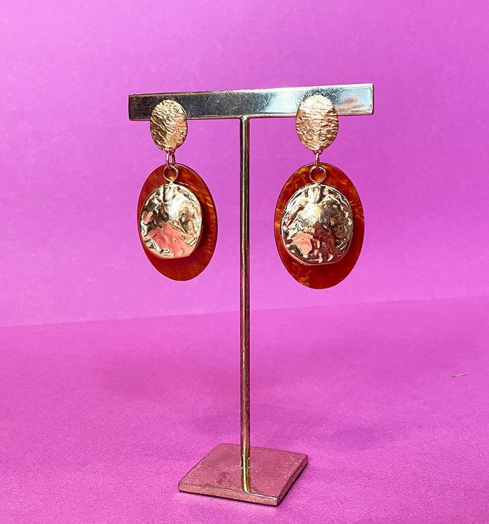 antoinette ameska Boucles d'Oreilles NOELLA Camel