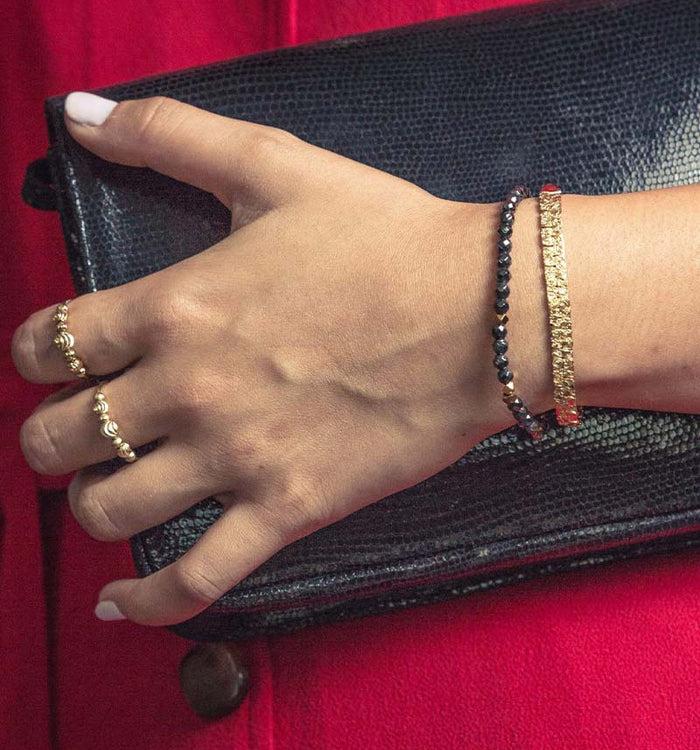 Antoinette Ameska Bracelet - Chaine Plate Doré