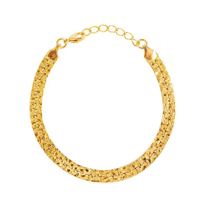 Antoinette Ameska Bracelet - Chaine Plate Doré