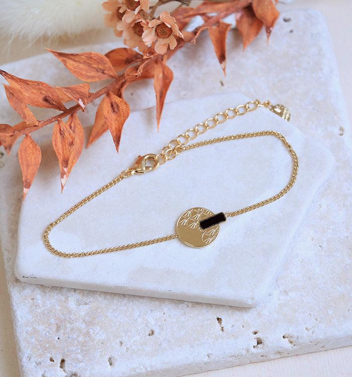antoinette ameska Bracelet KYOTO Email Noir