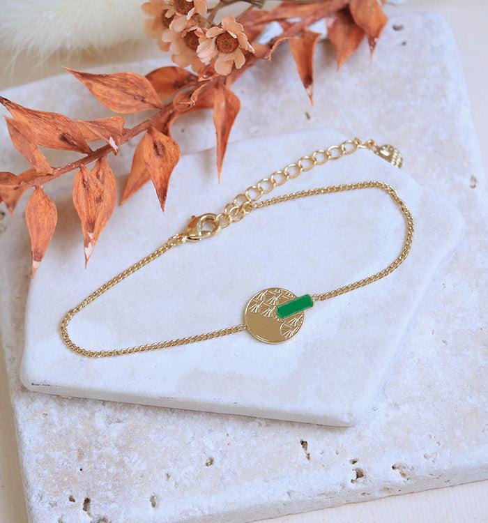 antoinette ameska Bracelet KYOTO Email Vert