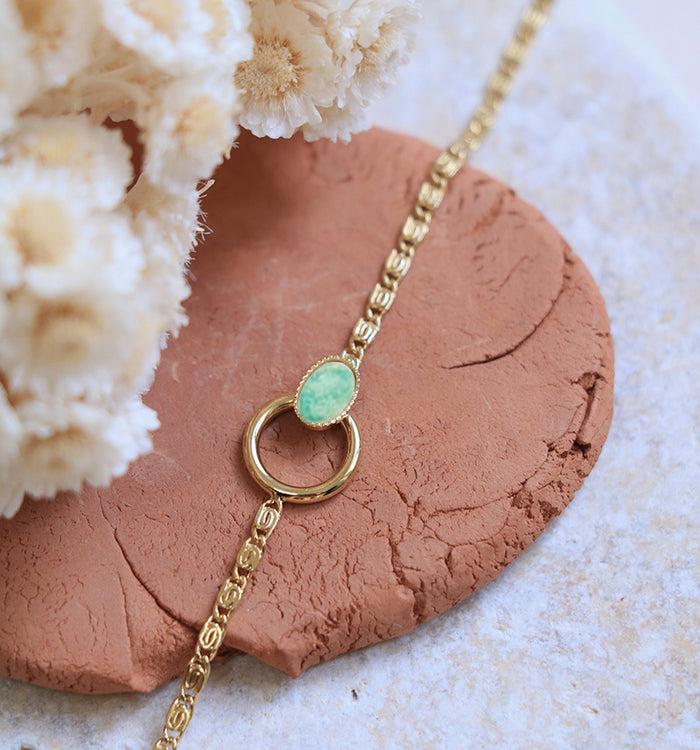 Antoinette Ameska Bracelet SATURNE Amazonite