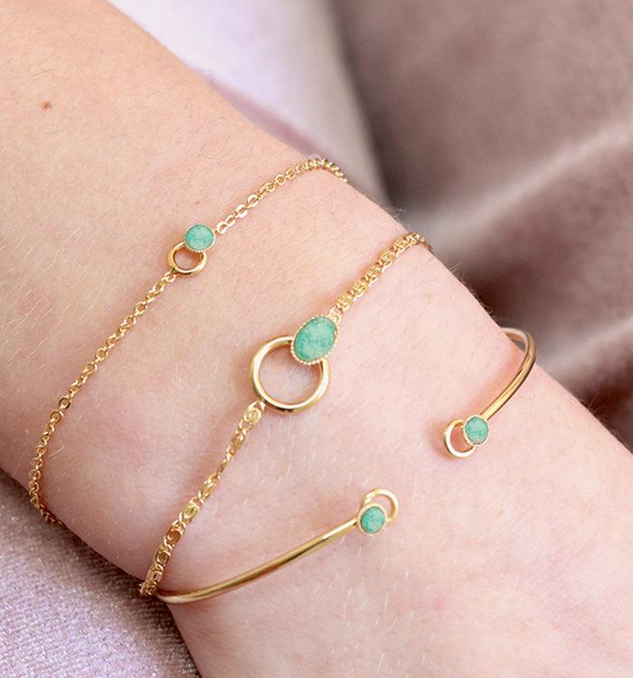 antoinette ameska Bracelet SATURNE Amazonite