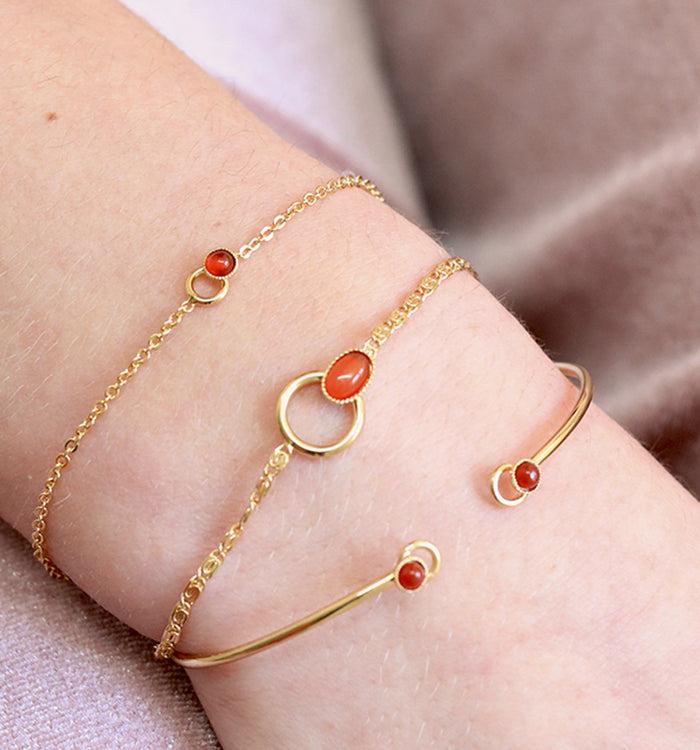 antoinette ameska Bracelet SATURNE Cornaline