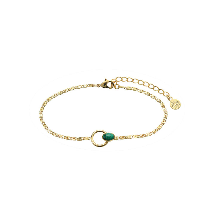 Antoinette Ameska Bracelet SATURNE Malachite