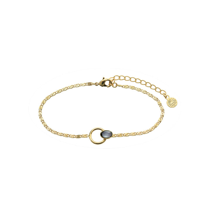 Antoinette Ameska Bracelet SATURNE Nacre Grise