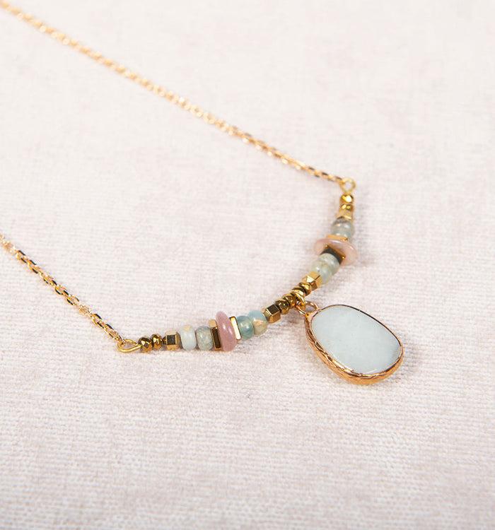 Antoinette Ameska Collier ANAIS Vert D'eau