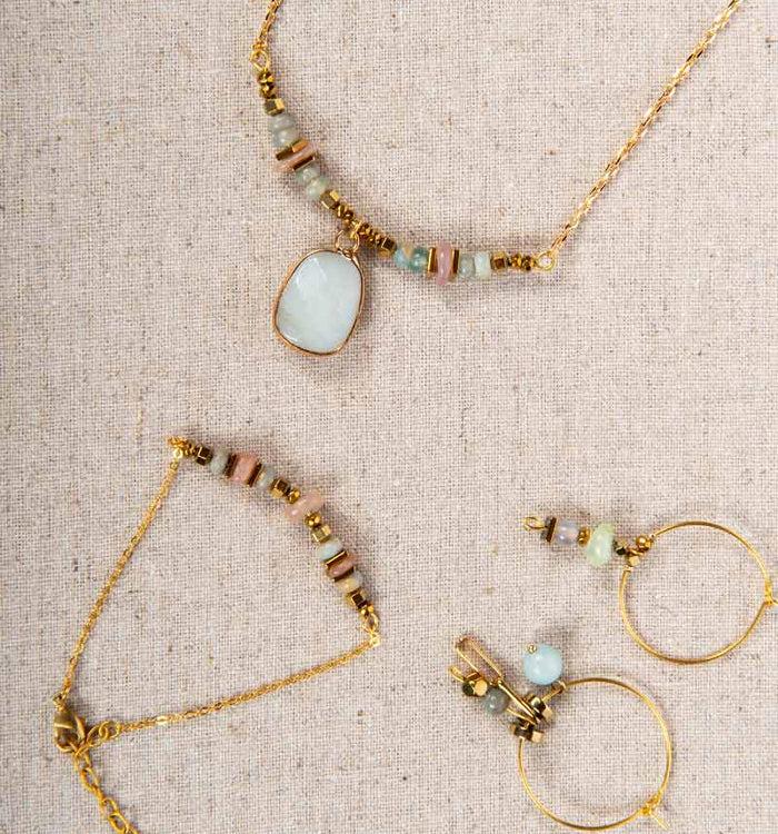 Antoinette Ameska Collier ANAIS Vert D'eau