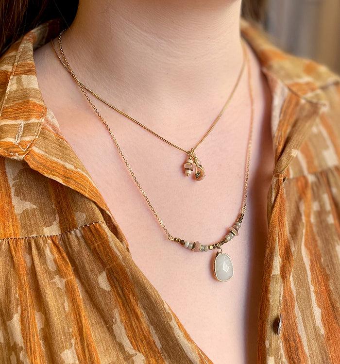 antoinette ameska Collier ANAIS Vert d'eau