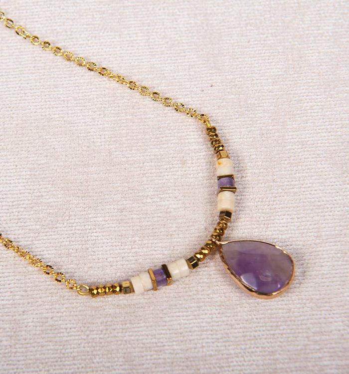 antoinette ameska Collier ANAIS Violet