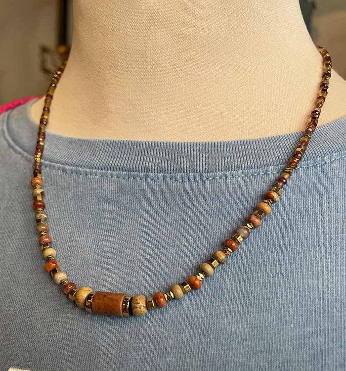 Antoinette Ameska Collier AURORE 01 Terracota