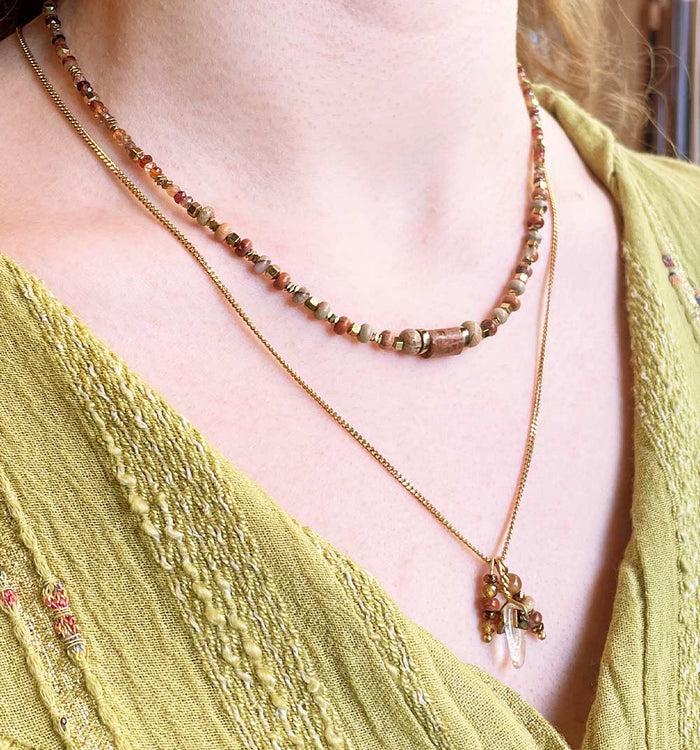 Antoinette Ameska Collier AURORE 01 Terracota